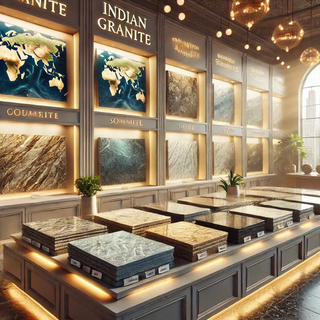 High-quality Indian granite slabs available for export from Shri Pashupati Granites